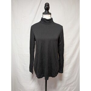 Duo Maternity Women's Black‎ Stretch Long Sleeve Turtleneck Top Size Medium